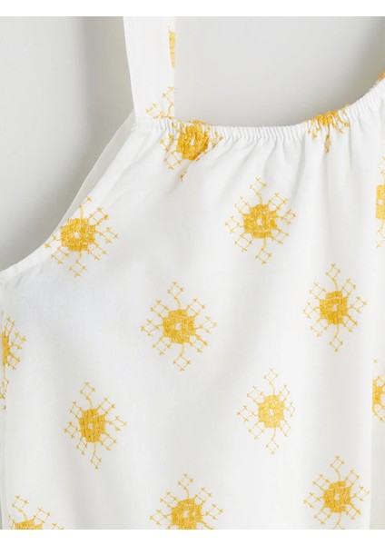 Lcw Kids Ekru Nakışlı Kız Çocuk Crop Bluz modelleri