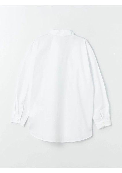Lcw Kids Beyaz Basic Uzun Kollu Poplin Kız Çocuk Gömlek modelleri