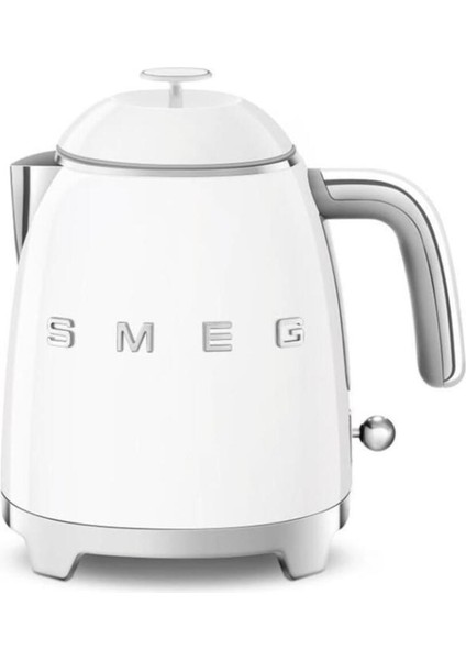 50'ler Tarzı Beyaz Mini Çaydanlık, Şık ve Kompakt Tasarım