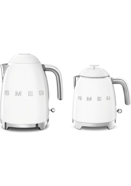 50'ler Tarzı Beyaz Mini Çaydanlık, Şık ve Kompakt Tasarım