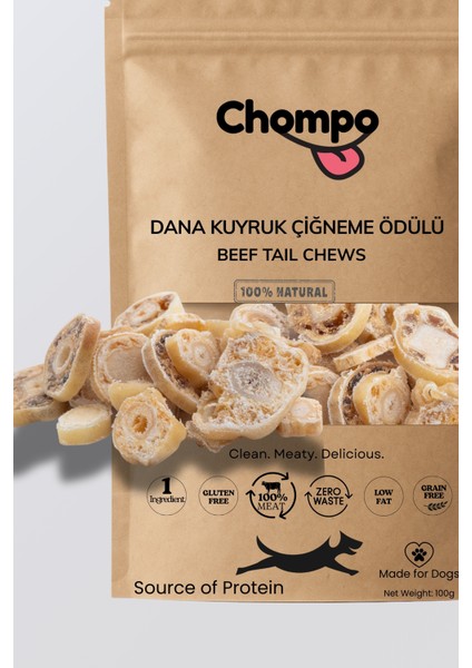 Kurutulmuş Dana Kuyruk Köpek Ödülü 100 gr