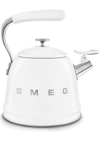 Beyaz 2.3 Lt Set Üstü Düdüklü Çay/kahve Kettle, 50's Style