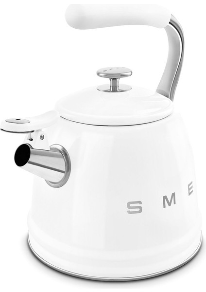 Beyaz 2.3 Lt Set Üstü Düdüklü Çay/kahve Kettle, 50's Style fiyatları