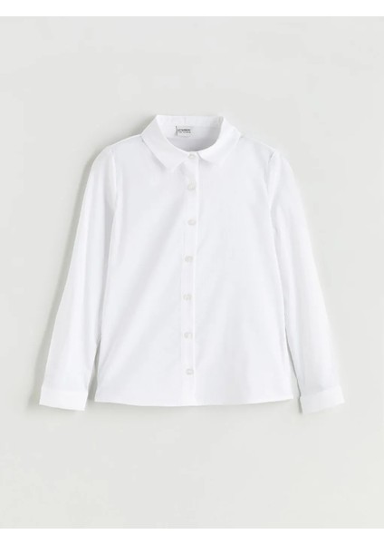 Lcw Eco Ekru Basic Kız Çocuk Gömlek fırsatları