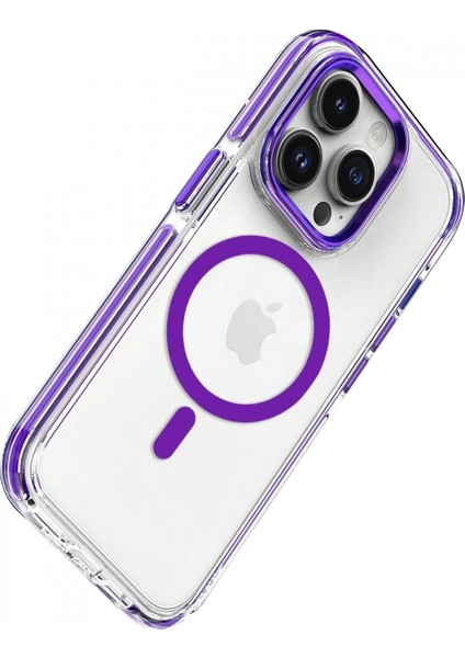 iPhone 15 Bella Magsafe Kapak - Derin Mor