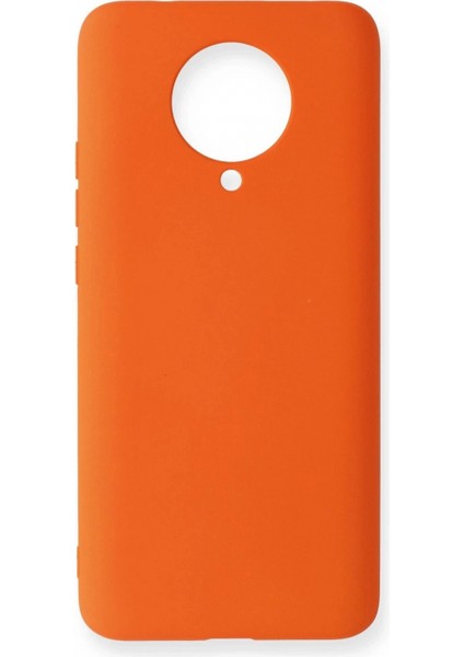 Xiaomi Redmi K30 Pro Kılıf Nano Içi Kadife Silikon - Turuncu