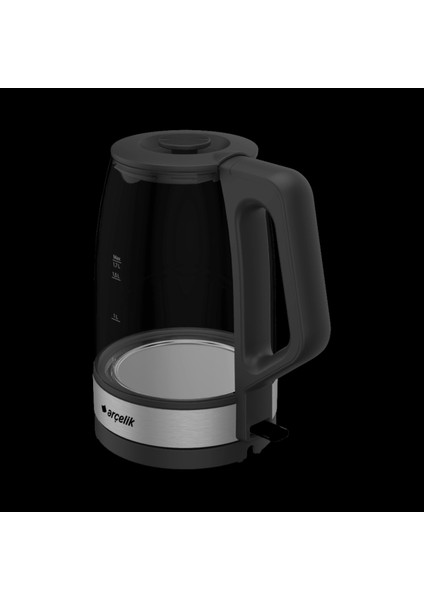 2200W 1.7l Cam Kettle Metalik, Şık ve Hafif Elektrikli Su Isıtıcı fiyatları