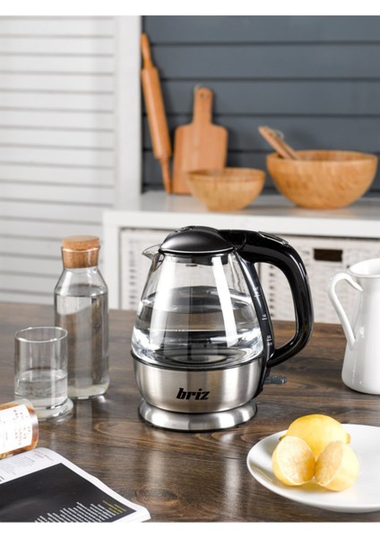 Gri Renkli Cam Kettle, Şık ve Dayanıklı Su Isıtıcı fiyatları