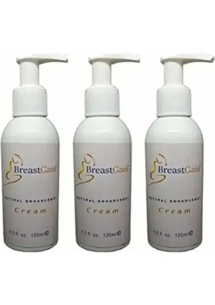 Breast Gain Kadınlara Özel Göğüs Şekillendirici Dolgunlaştırıcı Bakım Kremi 120ML x 3 Adet
