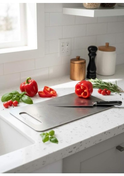 Paslanmaz Çelik Kesme Doğrama Tahtası 2li Set (SESE100) fiyatları