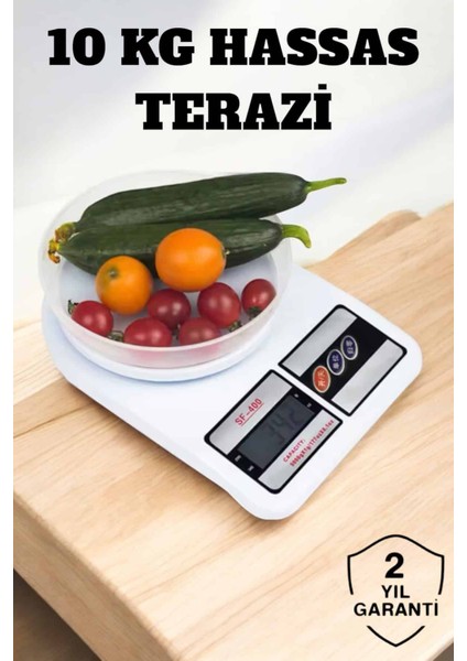 Wizard Kompakt Tasarım ve Tek Tuşla Sıfırlama Özelliğiyle Kullanımı Kolay Mutfak Tartısı