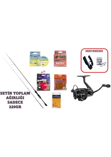 Voltage 190 cm 0.5–5 gr & Ryuji Voltage 800 5+1 Lrf Seti