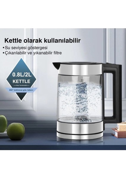 Gri Elektrikli Çaycı ve Ketıl Çok Amaçlı Kullanım, Pratik ve Şık Tasarım fırsatları