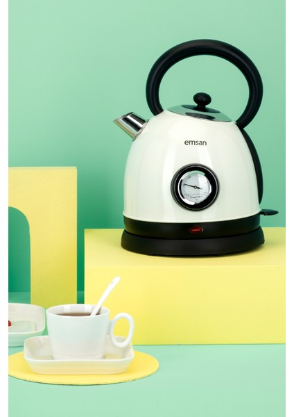 Şık Bej Kettle Turtle ile Mutfağınıza Zarafet Katın