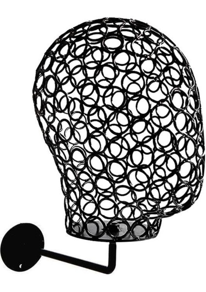 Duvara Monte Siyah Renk Tel Kafa Mankeni Şapka Mankeni Aksesuar Mankeni modelleri