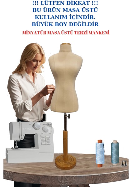 Dikiş Setli Yüksek Kalite Keten Kumaş Süngerli 50 Eşelli Okullar Için Minyatür Terzi Mankeni