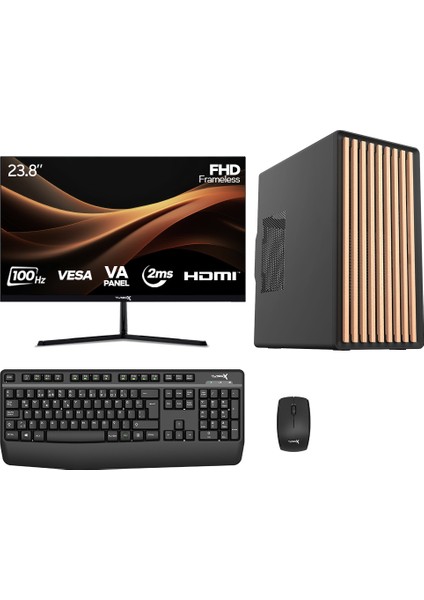 TX8133 I5 12400 16GB Ddr5 Ram 512GB M.2 Nvme SSD 23.8 Inç Monitör Masaüstü Ofis Hazır Sistem