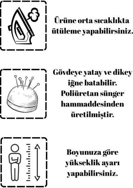 Pantolon Giyebilen 40 Beden Süngerli Terzi Mankeni Prova Mankeni Siyah Kumaşlı Ham Ayaklı Pac-01 indirimleri