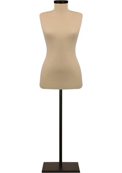 44 Beden Metal Ayaklı Süngerli Krem Kumaş Iğne Batabilen Terzi Mankeni Po-01 modelleri