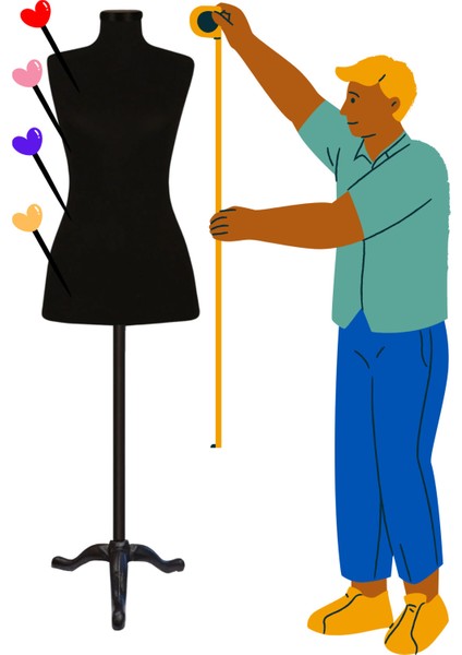 Süngerli Uzun Ömürlü Döküm Ayaklı Terzi Mankeni 36-38-42-44-44-46 Beden Seçenekleri modelleri