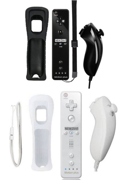 Nintendo Wii 2in1 Motion Plus Remote Kontroller + Nunchuk Kontroller Set fırsatları