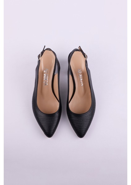 Hakiki Deri Topuklu Kadın Ayakkabısı 25SRK4235 fırsatları