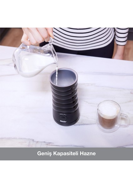 Süt Köpürtücü ve Isıtıcı, Siyah, Pratik ve Şık Tasarım indirimleri