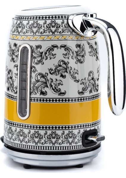 Sarı Siyah Desenli 1.7l Su Isıtıcı, Şık ve Kullanışlı Ev Gereci fiyatları
