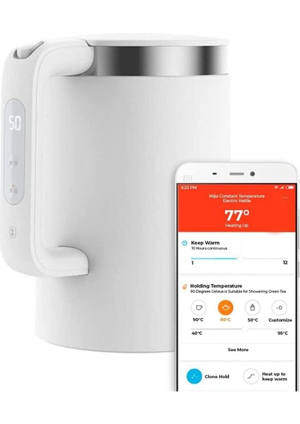 Akıllı Beyaz Su Isıtıcı, Hızlı ve Kolay Kullanım, Şık Tasarım