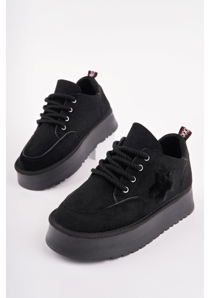 Kozmos Kalın Taban Bağcıklı Yıldız Detaylı Kadın Kışlık Sneaker Spor Ayakkabı fiyatları