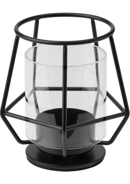 Tealight Mumluk, Siyah, 10 cm