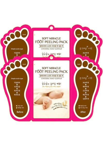 Soft Miracle Foot Peeling Mask-Soyulan Ayak Peeling Maskesi 2'li Paket fiyatları