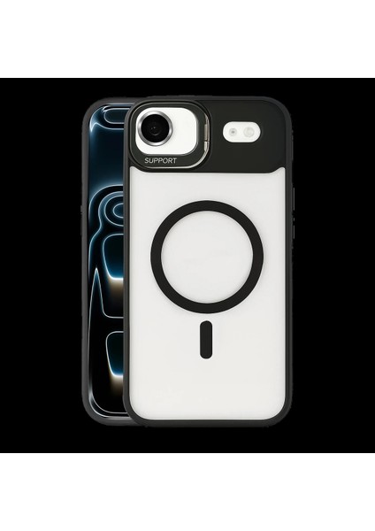 Apple iPhone 17 Air Remim Lensli Magsafe Standlı Kapak