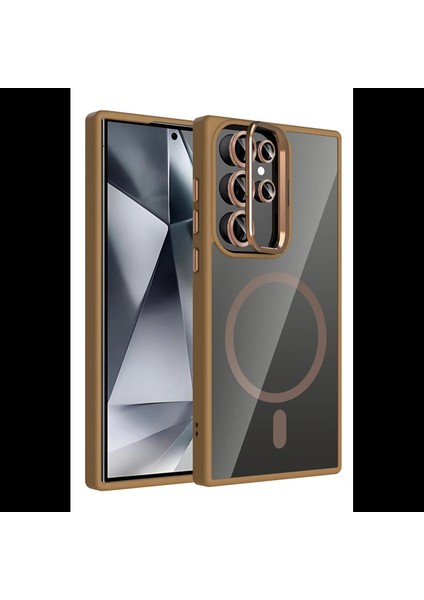 Samsung Galaxy S24 Ultra Remim Lensli Magsafe Standlı Kapak