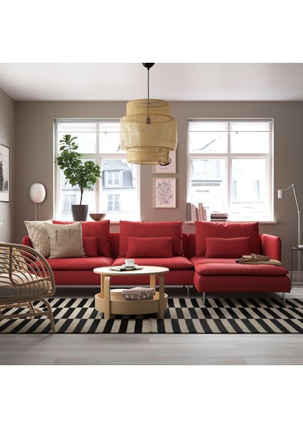 3'lü Kanepe ve Uzanma Koltuğu, Tonerud Kırmızı fiyatları