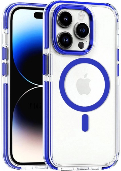 iPhone 15 Pro Bella Magsafe Kapak - Mavi