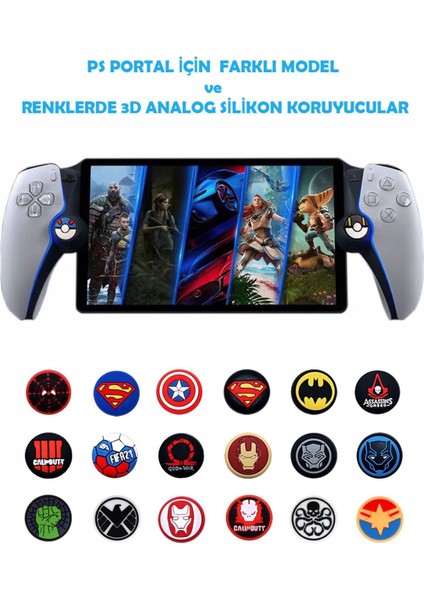 Sony Playstation Portal 3D Analog Koruyucu Silikon-2 Adet fiyatları