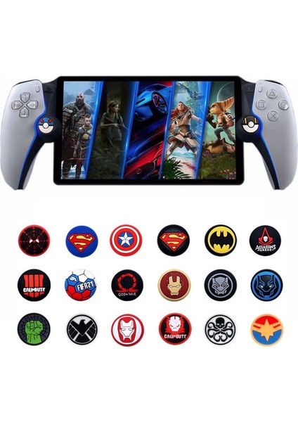 Sony Playstation Portal 3D Analog Koruyucu Silikon-2 Adet modelleri