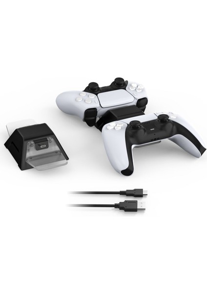 Işıklı Playstation 5 Dualsense Oyun Kolu Şarj Istasyonu