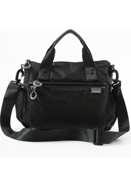 Sanmorris 6000 Kadın 4 Bölmeli Krinkıl Kumaş Ayarlanabilir Çapraz Askılı El ve Omuz Çantası