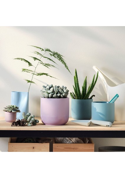 Seramik Saksı, Lila, 15 cm modelleri
