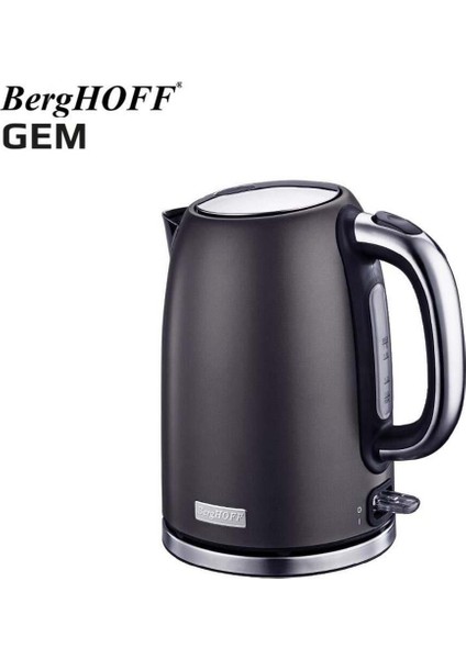 Parlak Füme 1.7l Su Isıtıcı, Şık ve Dayanıklı Ev Aksesuarı