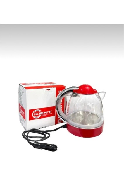 24V 1l Araç Su Isıtıcı Kettle, Termostatlı ve Işıklı, Tır ve Kamyonlar Için