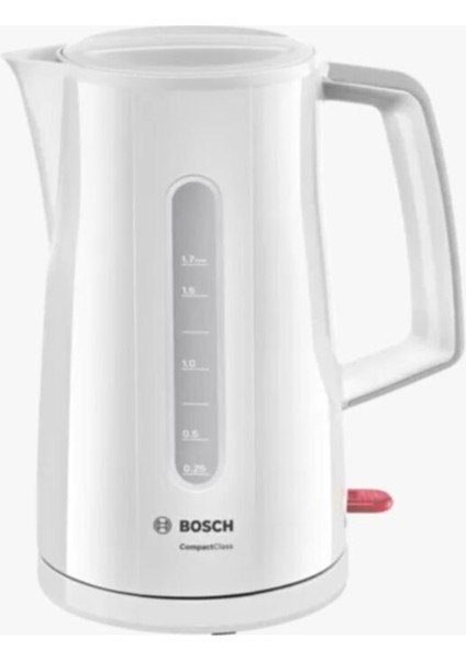 Kompakt 1.7l Beyaz Elektrikli Su Isıtıcı ve Kettle