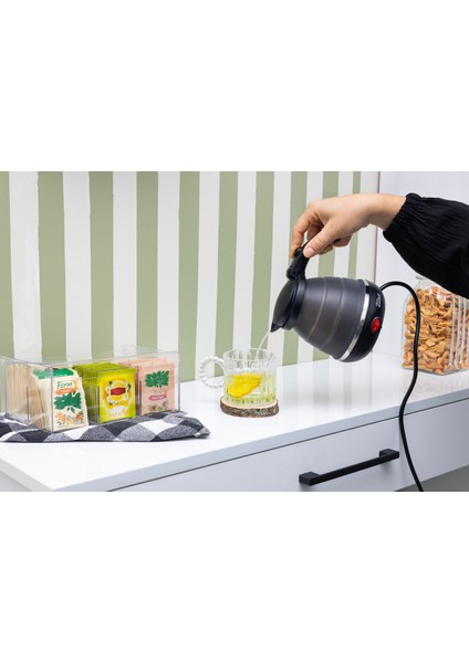 Katlanabilir 0,5l Seyahat Su Isıtıcı, 750W, Paslanmaz Çelik, Renkli fiyatları