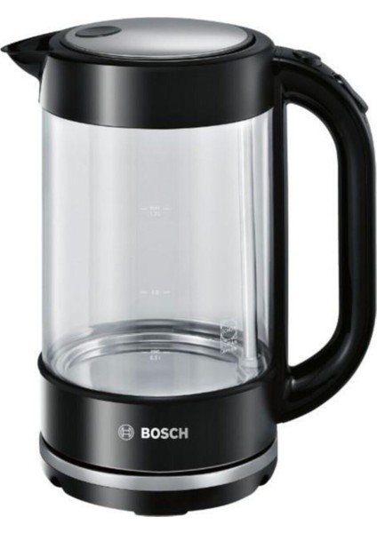 2400W 1.7l Cam Kettle Siyah, Şık ve Kullanışlı Mutfak Gereci