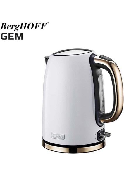 1.7 Litre Parlak Beyaz Gold Su Isıtıcı, Şıklık ve Pratiklik Sunar