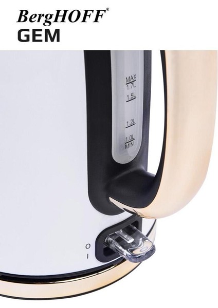 1.7 Litre Parlak Beyaz Gold Su Isıtıcı, Şıklık ve Pratiklik Sunar modelleri