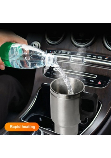 Pratik Araç Içi Su Isıtıcı Kupa Gri, Sıcak Tutma Özelliğiyle Konforlu Kullanım