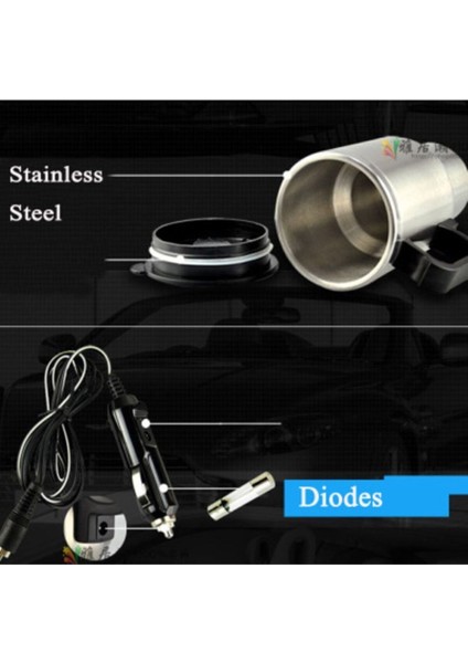 Pratik Araç Içi Su Isıtıcı Kupa Gri, Sıcak Tutma Özelliğiyle Konforlu Kullanım modelleri